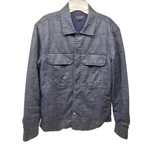Express Men's XS Insulated Chambray Shacket Blue Lined Shirt Jacket Gorpcore